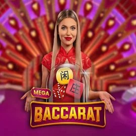 Mega Baccarat slot icon by Pragmatic Play, available at Fast Slots Casino